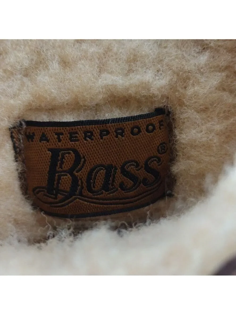 Bass Brown Suede Leather Faux Fur Almond Toe Pull On Mid Calf Waterproof Boot